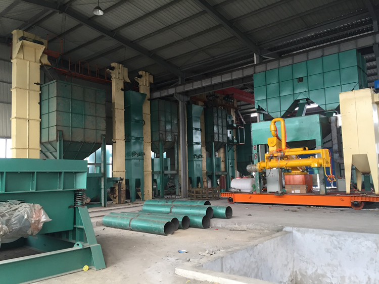 年產1萬噸鑄件樹脂砂生產線施工現場